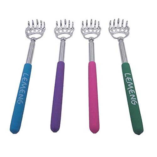 (4-Pack) Telescoping Back Scratcher , LEMENG Portable Extendable Telescopic B...
