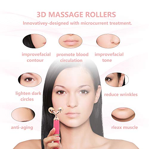 CERRXIAN Face Massager Roller & Extendable Back Scratcher 2 in 1 Combo for Sp...