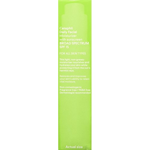 Cetaphil Daily Facial Moisturizer, SPF 15, Fragrance Free, 4 Oz