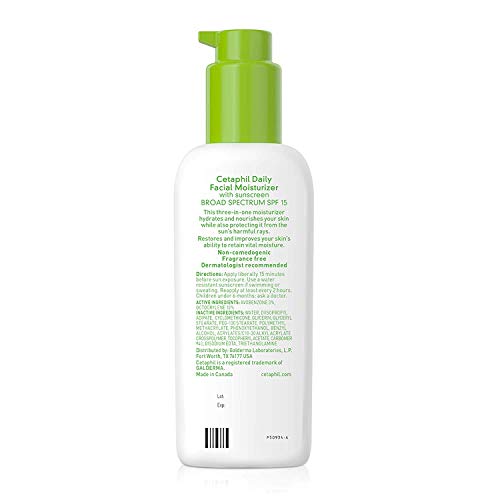 Cetaphil Daily Facial Moisturizer, SPF 15, Fragrance Free, 4 Oz