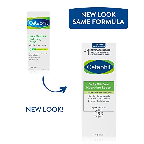 CETAPHIL Daily Hydrating Lotion for Face | With Hyaluronic Acid | 3 fl oz | L...
