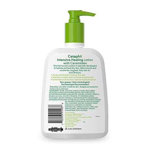 CETAPHIL Intensive Healing Lotion with Ceramides 16 oz For Dry, Rough, Flaky ...