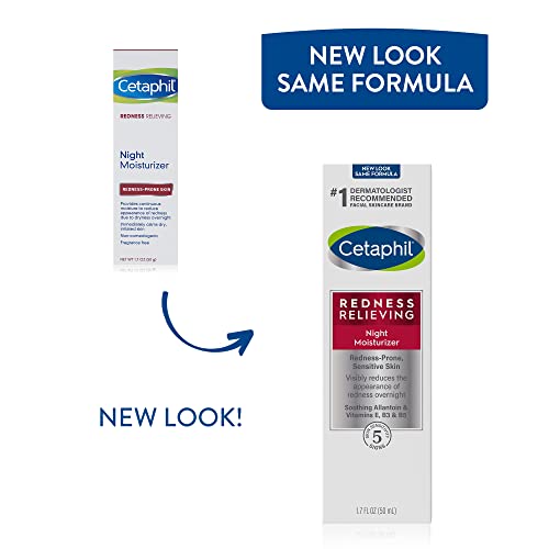 CETAPHIL Night Cream, Redness Relieving Night Moisturizer for Face | 1.7 fl o...