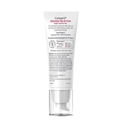 CETAPHIL Night Cream, Redness Relieving Night Moisturizer for Face | 1.7 fl o...