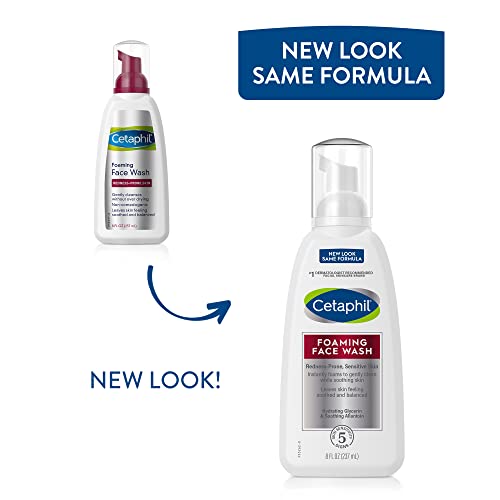 CETAPHIL Redness Relieving Foaming Face Wash for Sensitive Skin , 8 fl oz , G...