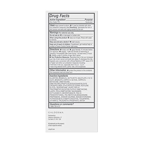 Cetaphil Sheer 100% Mineral Liquid Sunscreen for Face With Zinc Oxide Broad S...