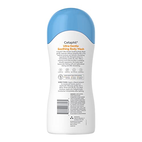 Cetaphil Ultra Gentle Refreshing Body Wash, For Dry to Normal, Sensitive Skin...