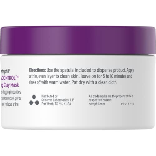 Clay Mask by Cetaphil Pro, Dermacontrol Purifying Clay Face Mask with Bentoni...