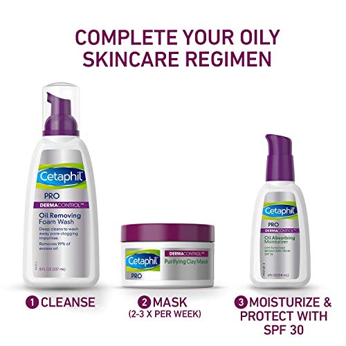 Clay Mask by Cetaphil Pro, Dermacontrol Purifying Clay Face Mask with Bentoni...