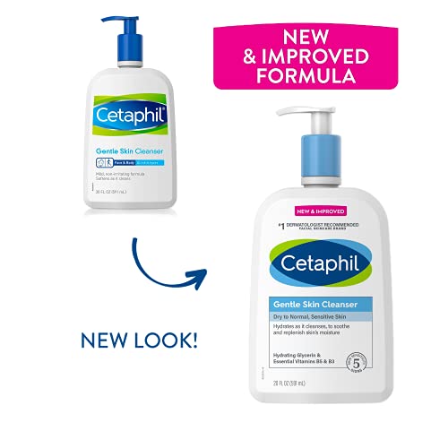 Face Wash by CETAPHIL, Hydrating Gentle Skin Cleanser for Dry to Normal Sensi...