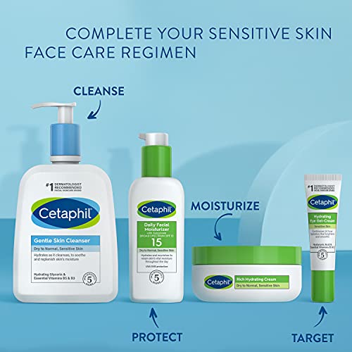 Face Wash by CETAPHIL, Hydrating Gentle Skin Cleanser for Dry to Normal Sensi...