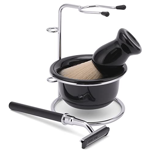 20-piece Shaving Brush Set,includes Badger Shaving Brush, Safety Razor Kit, D...