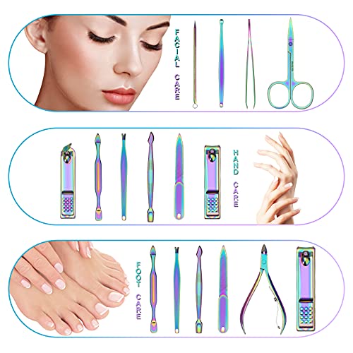 CGBE Manicure Set Nail Clippers Set Pedicure 12 Pieces Stainless Steel Manicu...