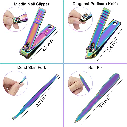 CGBE Manicure Set Nail Clippers Set Pedicure 12 Pieces Stainless Steel Manicu...