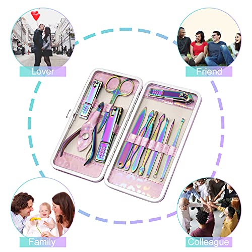 CGBE Manicure Set Nail Clippers Set Pedicure 12 Pieces Stainless Steel Manicu...