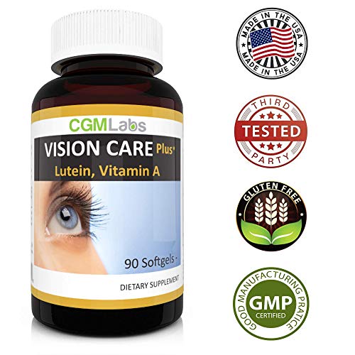 CGM-Labs Vision Care, Lutein 40mg, Zeaxanthin, Vitamin A, Bilberry Extract, 9...
