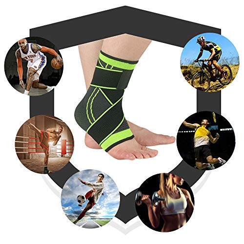 Ankle Braces, Adjustable Compression Ankle Support Men & Women, Strong Ankle ...