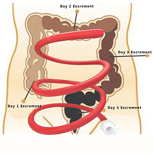 Enema Kit Shower Tubing Anal Cleaning Reusable Douche Red Hose Nozzle (19 in)