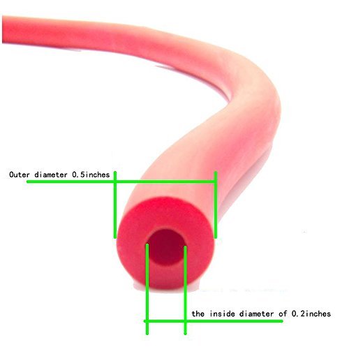 Enema Kit Shower Tubing Anal Cleaning Reusable Douche Red Hose Nozzle (19 in)