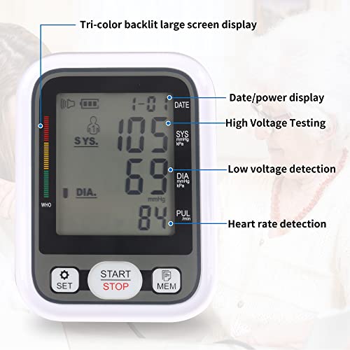Blood Pressure Monitor Upper Arm Large Screen Automatic Digital BP Machine wi...