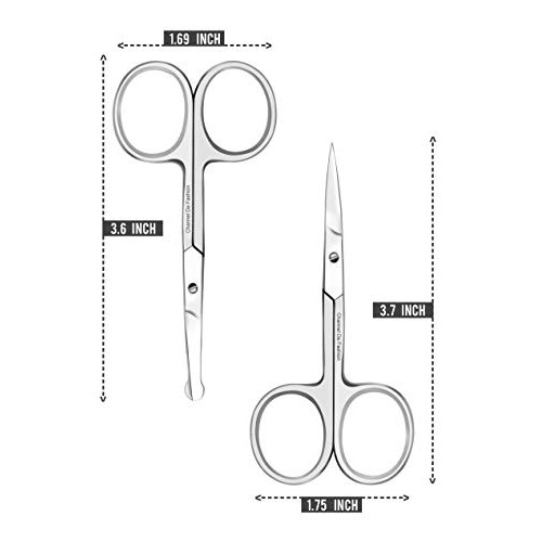 Premium Quality Nose Hair Scissors for Men - Stainless Steel Scissors for Mus...