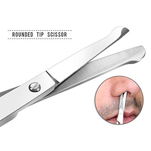 Premium Quality Nose Hair Scissors for Men - Stainless Steel Scissors for Mus...