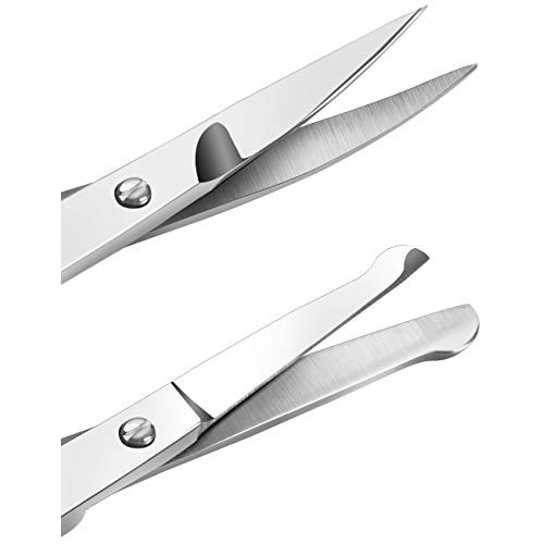 Premium Quality Nose Hair Scissors for Men - Stainless Steel Scissors for Mus...
