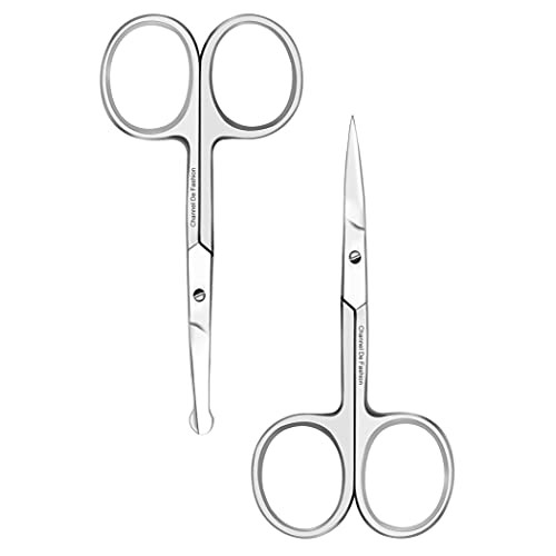 Premium Quality Nose Hair Scissors for Men - Stainless Steel Scissors for Mus...