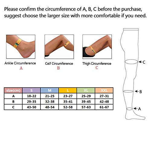 Compression Pantyhose 20-30 mmHg Closed Toe Support Gradient Travel Treatment...