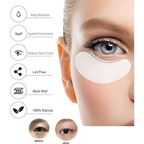 Chargenyang Under Eye Gel Pads Eyelash Extension Pads Lint Free DIY False Eye...