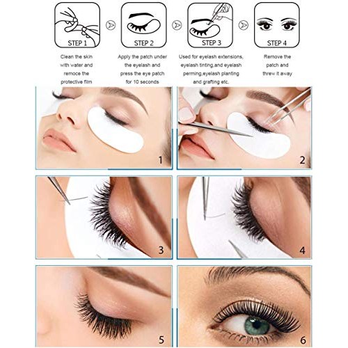 Chargenyang Under Eye Gel Pads Eyelash Extension Pads Lint Free DIY False Eye...