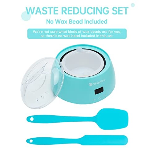 Charites Nonstick Professional Wax Warmer with Silicone Wax Pot & Spatulas fo...
