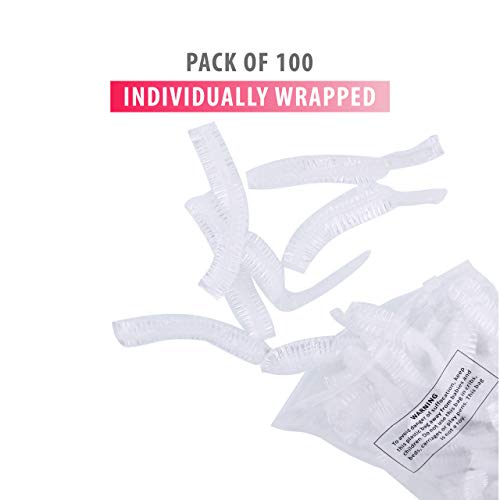 Disposable Hair Plastic Shower Cap - (50 & 100 Pack) Clear Women Shower caps ...