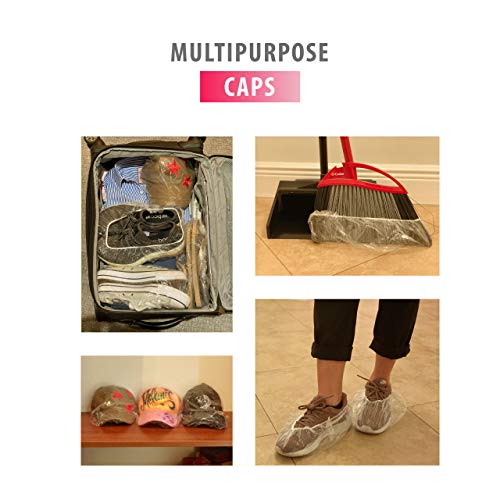 Disposable Hair Plastic Shower Cap - (50 & 100 Pack) Clear Women Shower caps ...