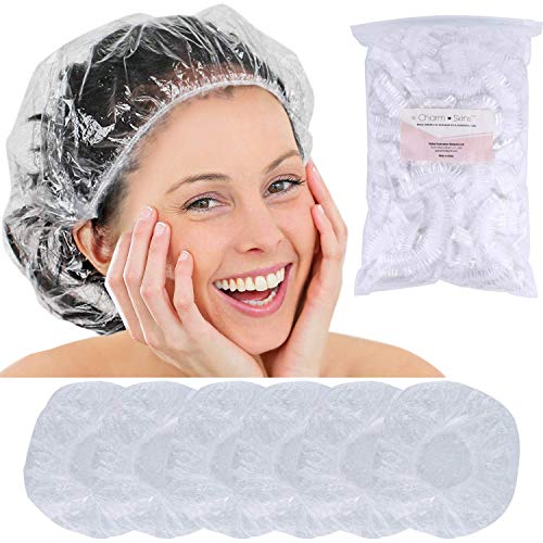 Disposable Hair Plastic Shower Cap - (50 & 100 Pack) Clear Women Shower caps ...