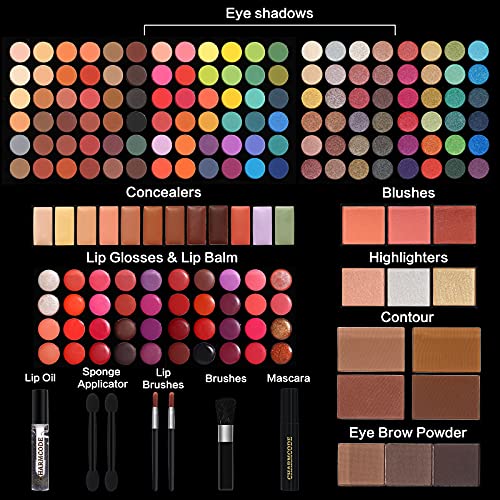 Professional All in One Makeup Kit for Women Full Kit - 186 Colors Make Up Pa...