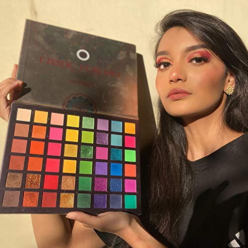 UCANBE EXOTIC FLAVORS Eyeshadow Palette + 15 PCS Eye Brushes Makeup Set 48 Co...