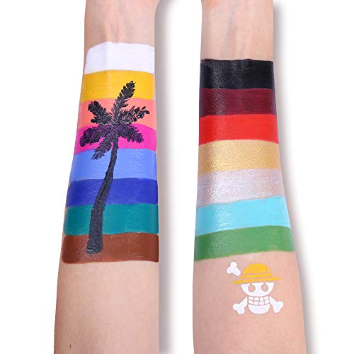 UCANBE Face Body Paint Oil, Professional 15 Colors FX Makeup Palette- Non Tox...