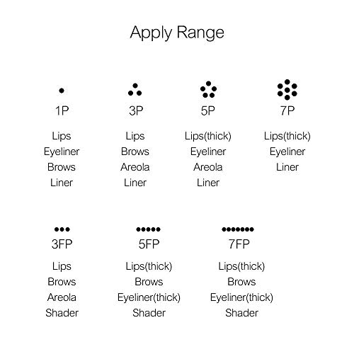 Charme Princesse Makeup Needles Permanent 1R/1P Tattoo Machine Pen Cartridge ...