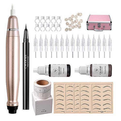 Charme Princesse Permanent Makeup Machine Kit with 15pcs Cartridge Needles Ey...