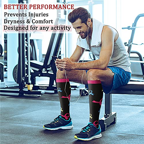 CHARMKING Compression Socks for Women & Men Circulation 15-20 mmHg is Best Gr...