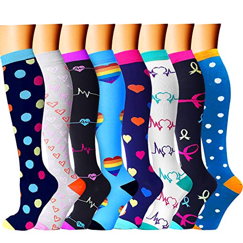 CHARMKING Compression Socks for Women & Men Circulation 15-20 mmHg is Best Gr...
