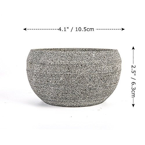 CHARMMAN Shaving Soap & Cream Bowl for Men, Natural Granite Stone, Keep Warm ...