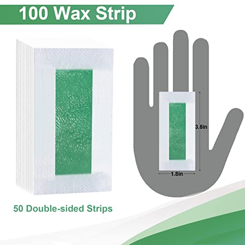 100 Pcs Wax Strips for Facial Hair Removal for Women Face, Waxing Strips for ...