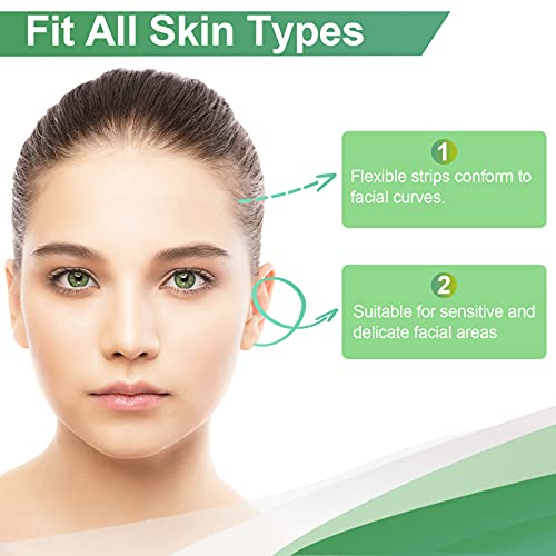 100 Pcs Wax Strips for Facial Hair Removal for Women Face, Waxing Strips for ...