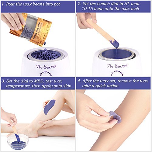 17.5 Oz Hair Wax Beans by Charmonic, Hard Body Wax Beans, Hair Removal Depila...