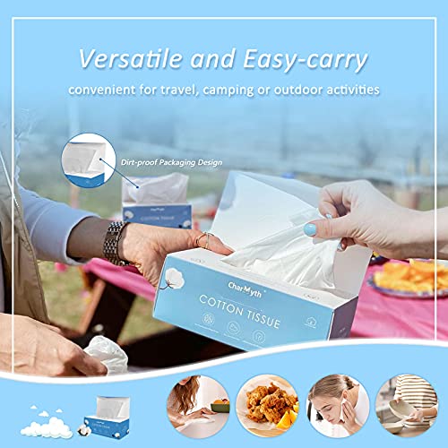 Charmyth Extra Thick Disposable Face Towel, Disposable Makeup Removing Wipes,...