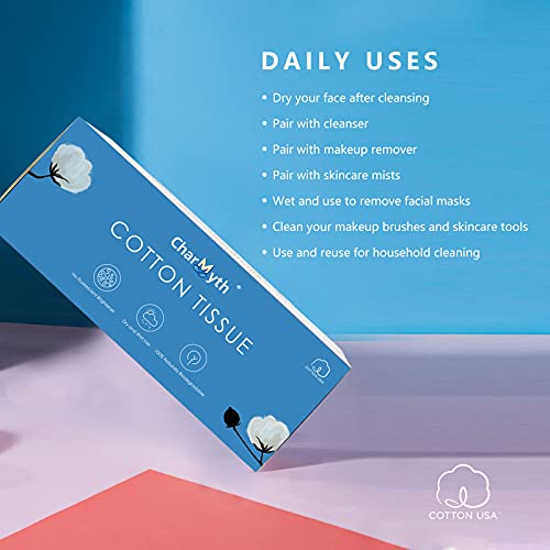 Charmyth Extra Thick Disposable Face Towel, Disposable Makeup Removing Wipes,...