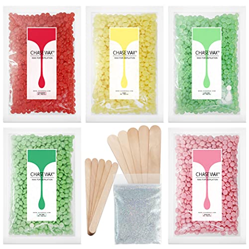 Hard Wax Beads for Hair Removal for Women Men-Painless Wax Beans Set for Waxi...