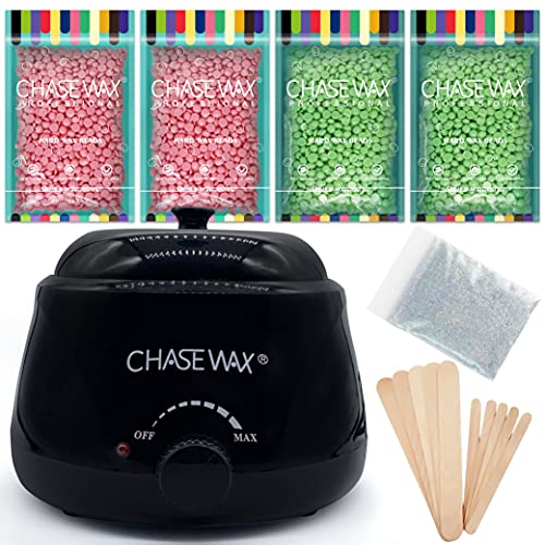 Waxing Kit for Coarse Hair for Women Men,Refill Hard Wax Beads for Sensitive ...